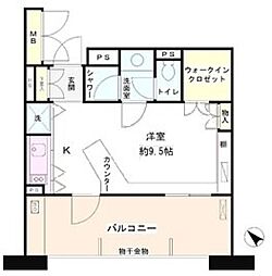 パティオス3番街 ワンルームの間取図画像