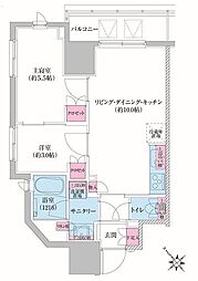 RESIDIA荻窪3 2LDKの間取図画像