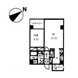 ヴォアラクテ西早稲田 1LDKの間取図画像