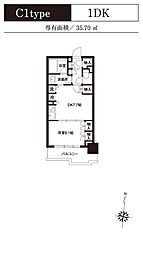 レジディア御茶ノ水 1DKの間取図画像