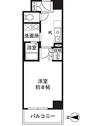 シャンピアコート茨木 1Kの間取図画像