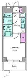 LOC'SKIKUNA 1Kの間取図画像