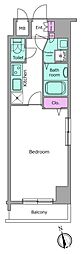 レジディア銀座東 1Kの間取図画像