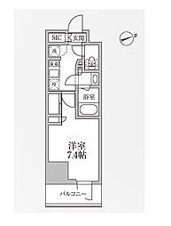 レジディア新御徒町2 1Kの間取図画像