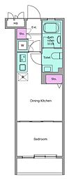 RESIDIA笹塚 1DKの間取図画像