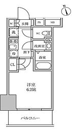 レジディア蒲田4 1Kの間取図画像
