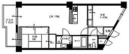 ラルゴ住吉 2LDKの間取図画像