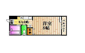 広島県広島市安佐北区亀山3丁目（賃貸マンション1R・2階・23.04㎡） その2