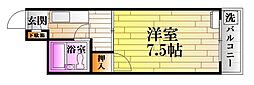 第一大下ビル 1Kの間取図画像