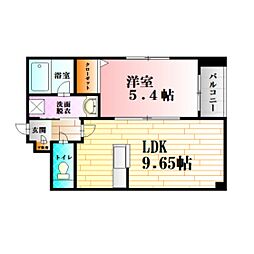 大和トラスト191 1LDKの間取図画像