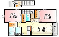 ブリーゼ・F 2LDKの間取図画像