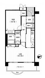 尼崎イスティー 1LDKの間取図画像