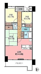 ニューウェルシティ追浜 3LDKの間取図画像