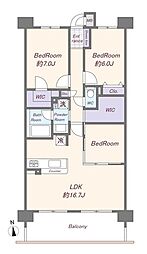 間取図画像 3LDK