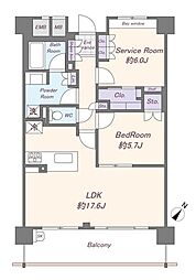 ファインスクェア静岡駿河 1SLDKの間取図画像