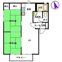 フレグランス 201 ｜ 大分県中津市永添（賃貸アパート2LDK・2階・50.78㎡） その2