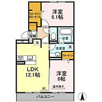 ウエストヒル 202 ｜ 大分県中津市下池永（賃貸アパート2LDK・2階・58.20㎡） その2