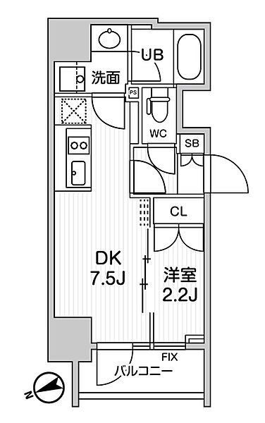 シーズンフラッツ浅草言問通り 204｜東京都台東区浅草３丁目(賃貸マンション1DK・2階・25.98㎡)の写真 その2