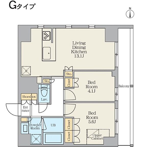 クレストコート東日暮里 404｜東京都荒川区東日暮里４丁目(賃貸マンション2LDK・4階・51.12㎡)の写真 その2