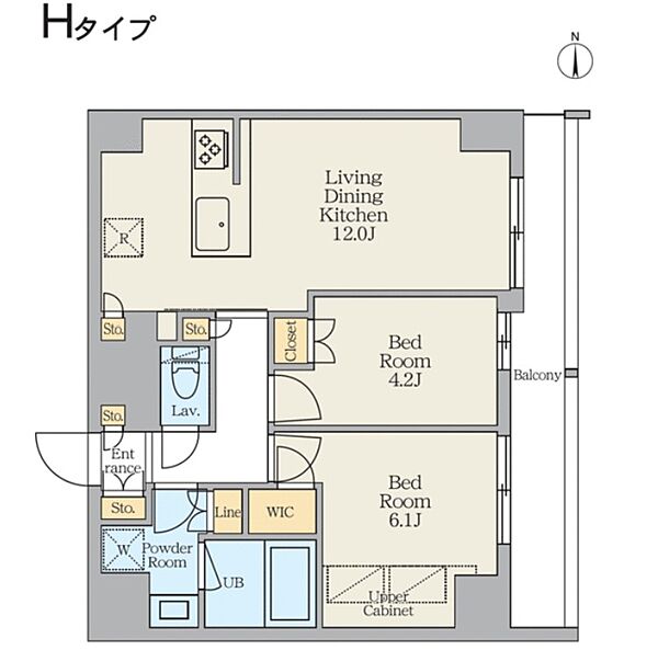 クレストコート東日暮里 405｜東京都荒川区東日暮里４丁目(賃貸マンション2LDK・4階・51.76㎡)の写真 その2