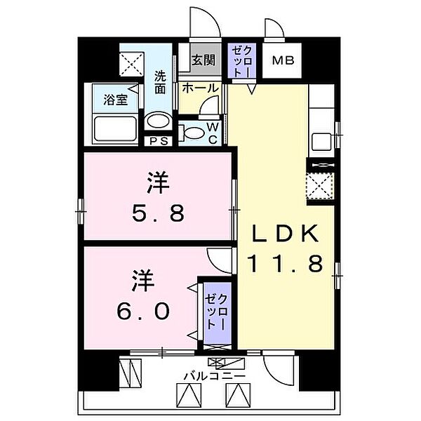 モン　エール　西日暮里 701｜東京都荒川区西日暮里６丁目(賃貸マンション2LDK・7階・53.84㎡)の写真 その2