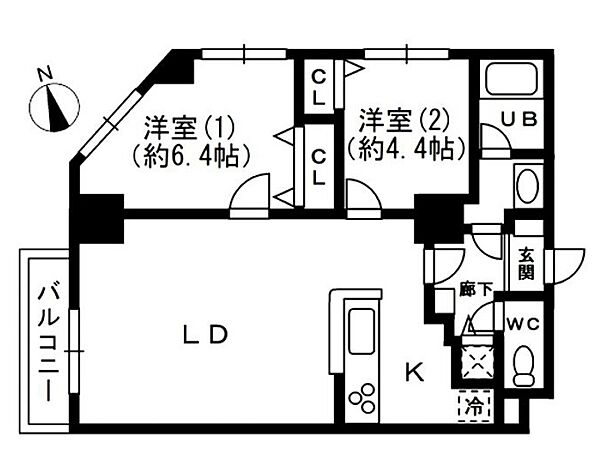 KDXレジデンス秋葉原 202｜東京都台東区台東２丁目(賃貸マンション2LDK・2階・59.57㎡)の写真 その2