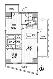 クレアティフ秋葉原（CREATIF秋葉原） 14階2LDKの間取り