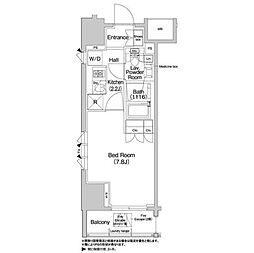 コンフォリア浅草橋 5階1Kの間取り