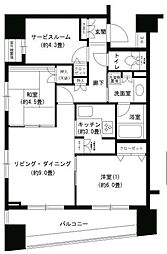 パークキューブ浅草田原町 2SLDKの間取図画像