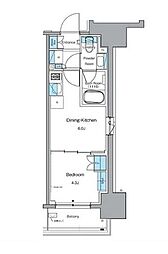 ルフォンプログレ秋葉原EAST 1DKの間取図画像