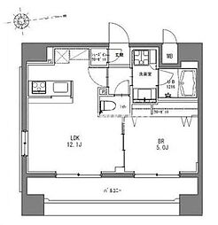 ラドゥセール秋葉原 1LDKの間取図画像