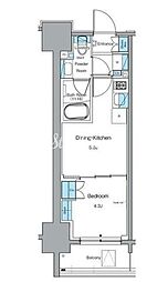 ルフォンプログレ秋葉原EAST 1DKの間取図画像