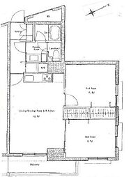 ソサエティ蔵前 2LDKの間取図画像