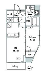 GRANPASEO押上八広 1LDKの間取図画像