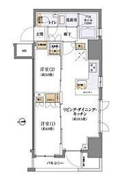 ライオンズ浅草橋ミレス 2LDKの間取図画像