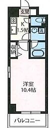 エスティメゾン秋葉原 1Kの間取図画像