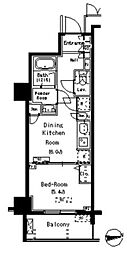 ParkAxis元浅草STAGE 1DKの間取図画像
