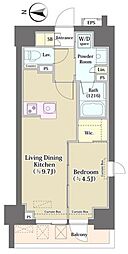 CLIOlabellevie元浅草 1LDKの間取図画像