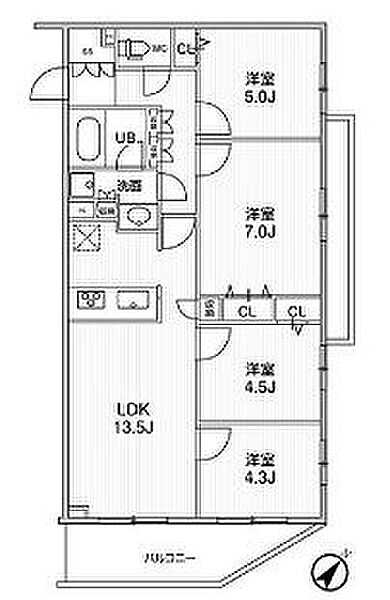 ＬＩＭＥ　ＲＥＳＩＤＥＮＣＥ　ＨＩＫＩＦＵＮＥ（ライムレジデ 421｜東京都墨田区東向島１丁目(賃貸マンション4LDK・4階・73.51㎡)の写真 その2