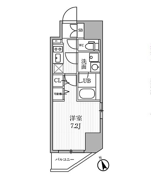 シーズンフラッツ蒲田 804｜東京都大田区蒲田５丁目(賃貸マンション1K・8階・25.20㎡)の写真 その2