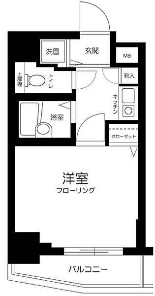 サンテミリオン三田 5F｜東京都港区芝１丁目(賃貸マンション1K・5階・19.98㎡)の写真 その2