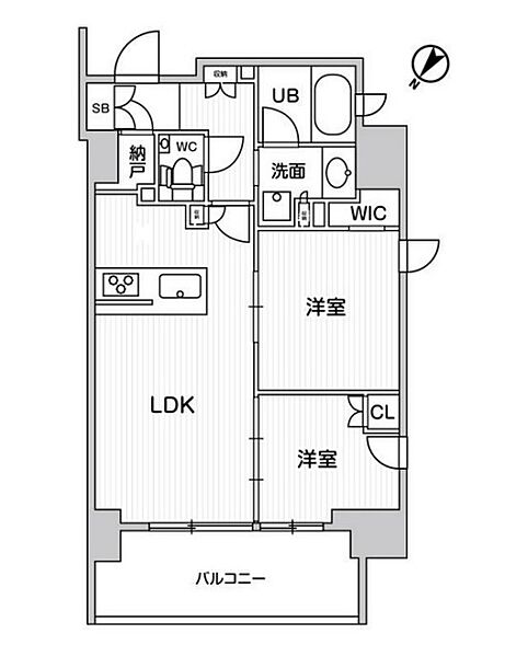 ディームス大井町 504｜東京都品川区大井４丁目(賃貸マンション2LDK・5階・54.56㎡)の写真 その2