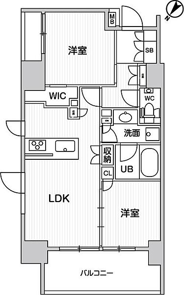 ディームス大井町 303｜東京都品川区大井４丁目(賃貸マンション2LDK・3階・54.79㎡)の写真 その2