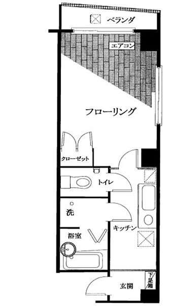 バロックシティ麻布十番 501｜東京都港区麻布十番２丁目(賃貸マンション1K・5階・23.14㎡)の写真 その2