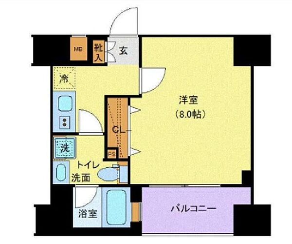 マスターマインド十番（mastermind JUBAN） 703｜東京都港区東麻布２丁目(賃貸マンション1K・7階・25.49㎡)の写真 その2