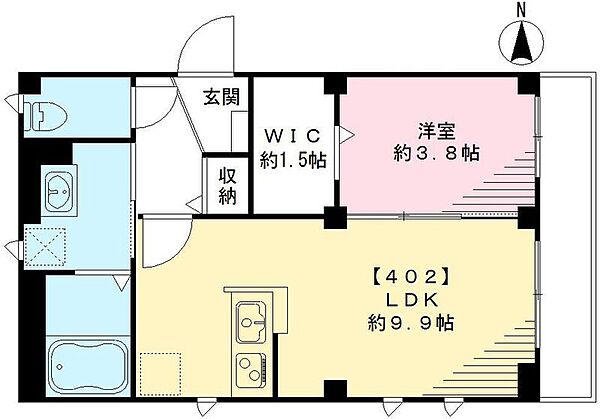 メゾンルボワ東 402｜東京都大田区大森北６丁目(賃貸マンション1LDK・4階・36.72㎡)の写真 その2