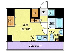 クレヴィスタ大井町 505 ｜ 東京都品川区二葉１丁目15-2（賃貸マンション1R・5階・21.04㎡） その2