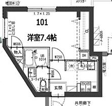 アイリス東品川 101 ｜ 東京都品川区東品川１丁目36-1（賃貸マンション1K・1階・26.49㎡） その2