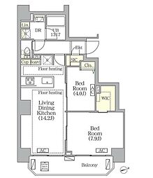 ブリックレジデンス南青山（BRICK RESIDENCE南青 4階2LDKの間取り