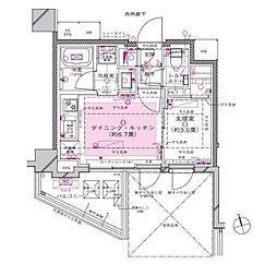 ピアース代々木上原 2階1DKの間取り